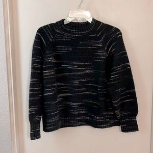 Warm black striped sweater